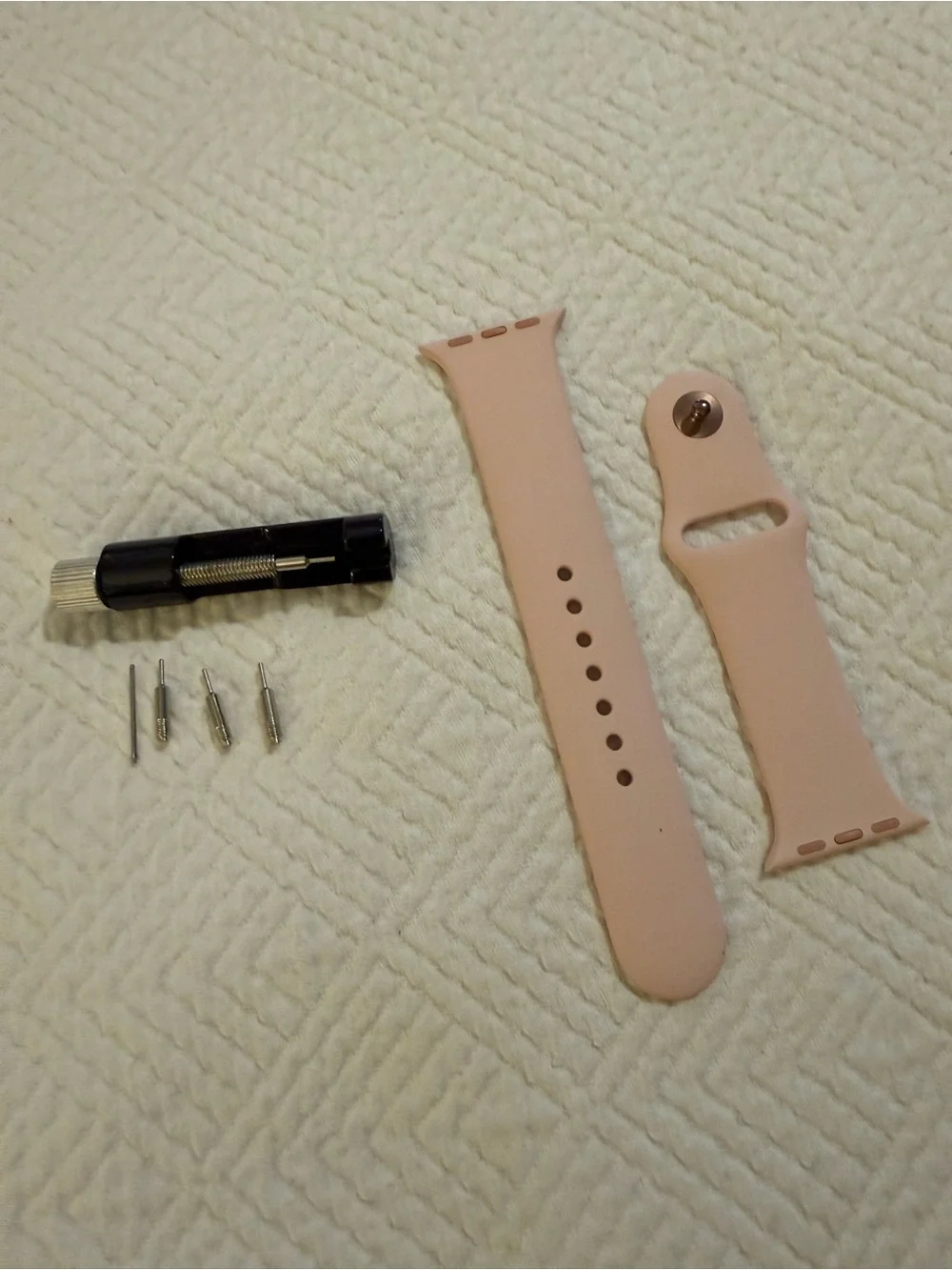 Pink Silicone Smartwatch Band - Compatible Replacement